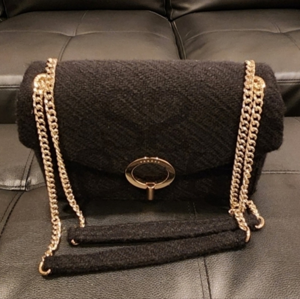 Sandro Women Velvet Bag Black Designer